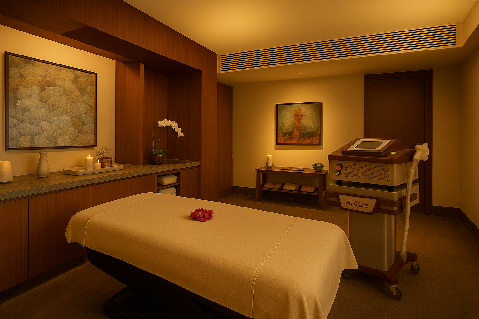 Elegant Glo Skin Lounge interior in Scottsdale style